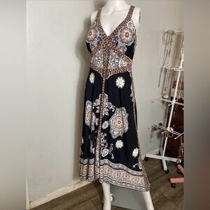 INC International Concepts Printed Maxi Dress size M